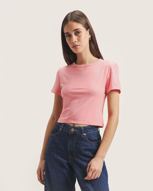 Crop Top Manga Corta