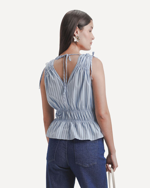 Blusa Azul Rayas