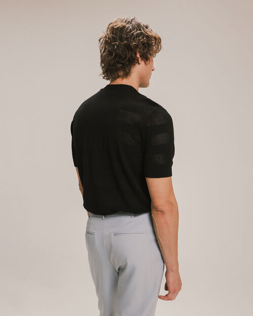 Playera Negra Con Rayas