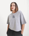 Playera Boxy Blanca,GRIS