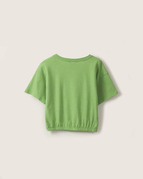 Playera Verde Con Aplicaciones