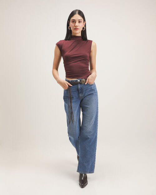 Top Rosa Cuello Alto