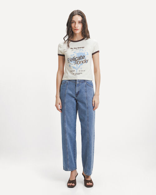 Jeans Straight Costuras