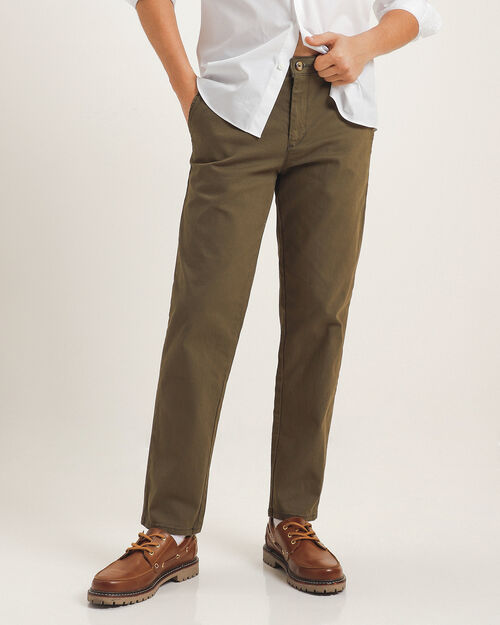 Pantal&oacute;n Fit Slim Olivo