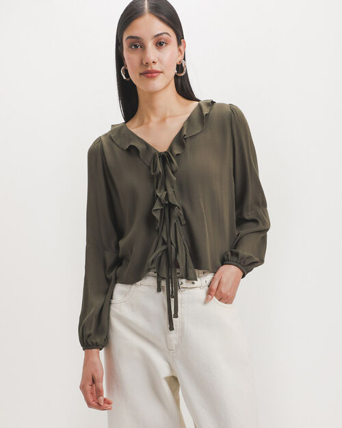Blusa Verde Lazos