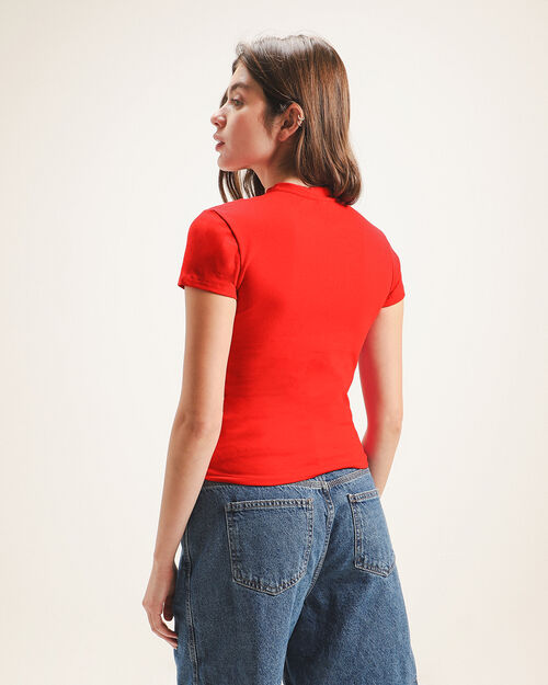 Playera Estampada Cropped