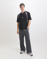 Pantal&oacute;n Negro Jaretas,GRIS OBSCURO