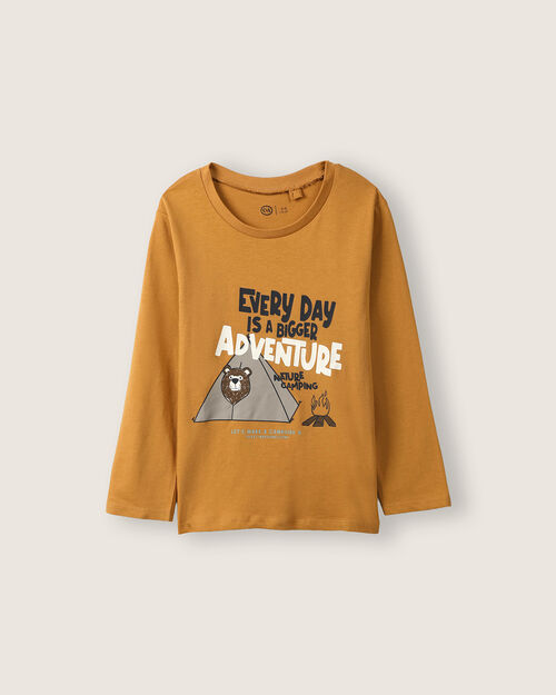 Playera Café Manga Larga