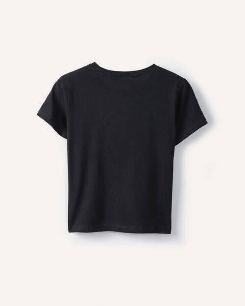 Playera Negra Estampada