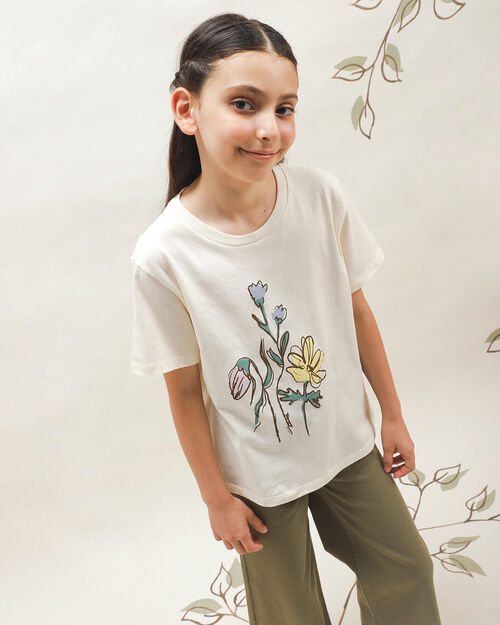 Playera Blanca Estampada