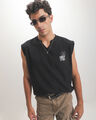 Playera Boxy Gr&aacute;fico,NEGRO