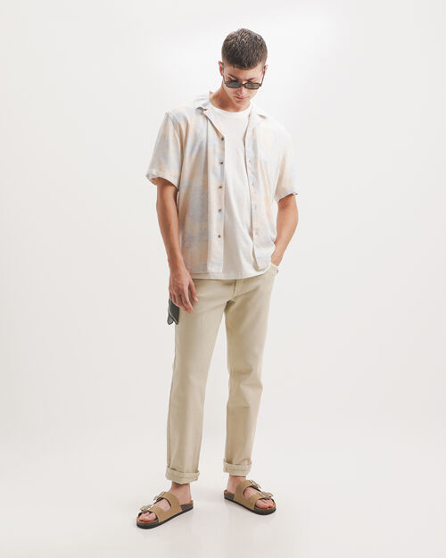 Jeans Fit Slim Beige