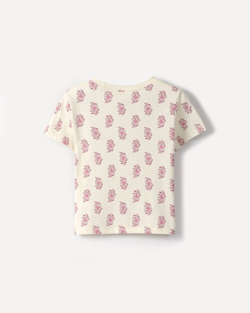 Playera Beige Estampada