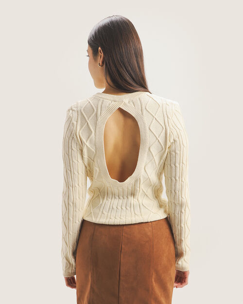 Top Beige De Manga Larga