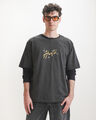 Playera Oversize Negra,NEGRO