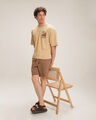 Playera Con Diseño Boxy,CARAMELO