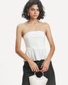 Top Peplum Blanca,BLANCO