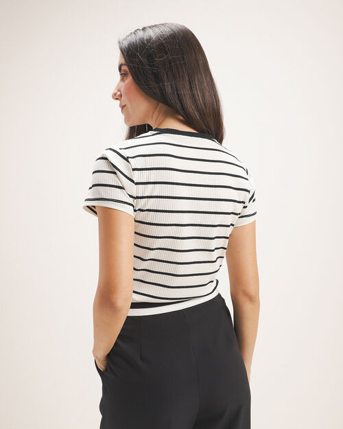 Playera Estampada Rayas
