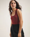 Body Rojo Sin Mangas,ROJO OBSCURO