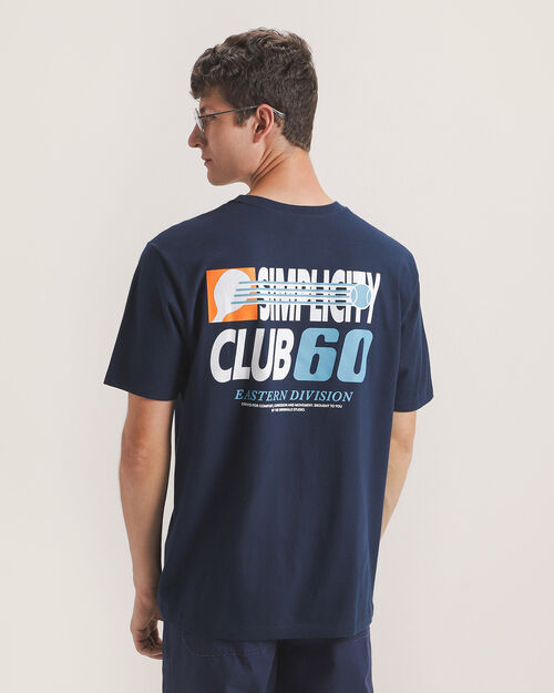 Playera Azul Con Dise&ntilde;o