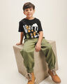 Playera Estampada Azul,NEGRO