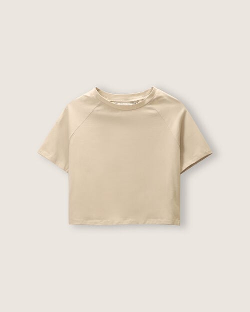 Playera Manga Ranglan Beige