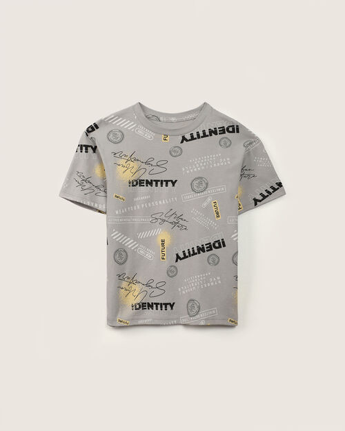 Playera Gris Manga Corta