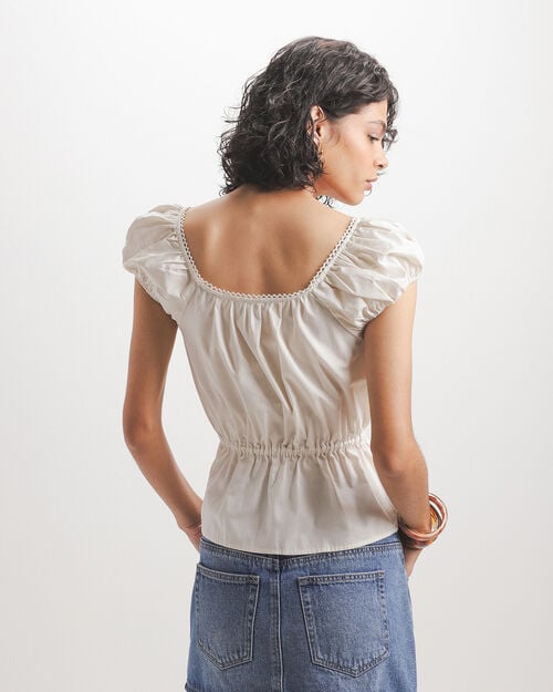Blusa Blanca Tejida