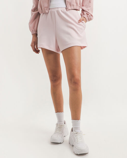 Short Rosa Cintura El&aacute;stica
