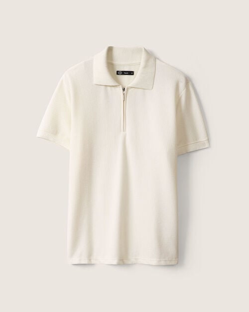 Polo Beige Manga Corta