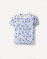 Playera Azul Estampada,BLANCO P2