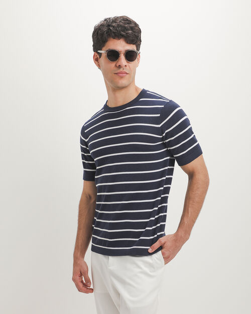 Playera Azul Rayas