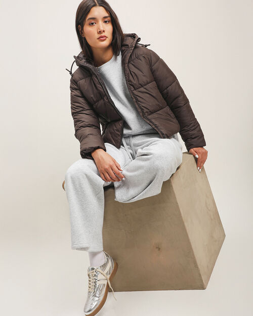 Chamarra Cropped Impermeable