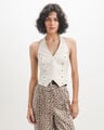 Blusa Halter Aplicaciones,CRUDO