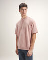 Playera Oversize S&oacute;lida,PALO ROSA