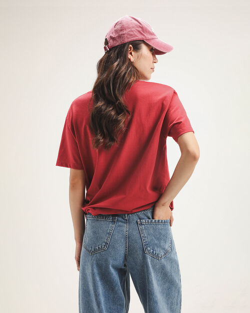 Playera Roja Relaxed