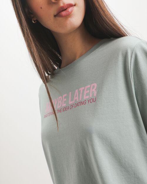 Playera Verde Texto Gr&aacute;fico