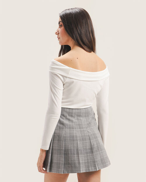 Playera Blanca Cropped