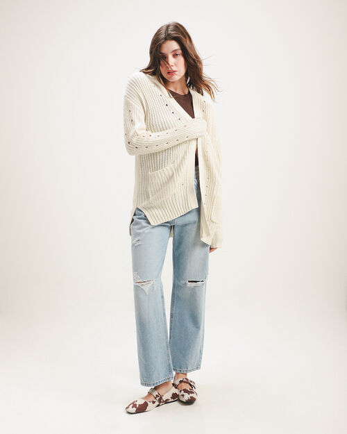 Suéter Beige De Punto