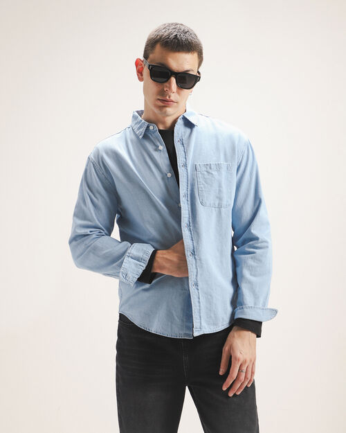 Camisa Azul Fit Relaxed