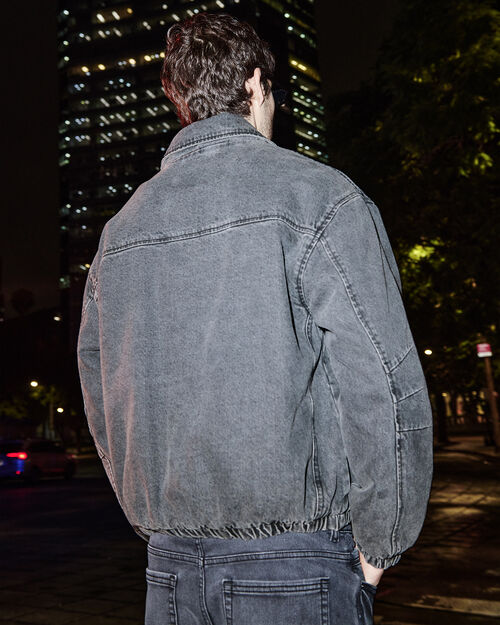 Chamarra Bomber De Mezclilla