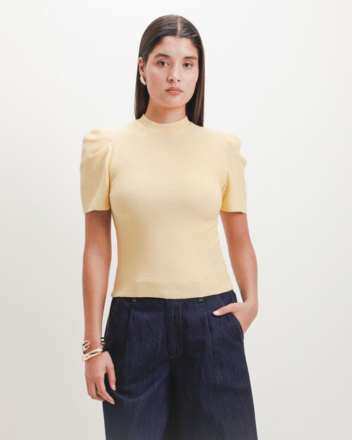Blusa Amarilla Manga Corta