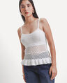 Top Blanco Eyelet,BLANCO
