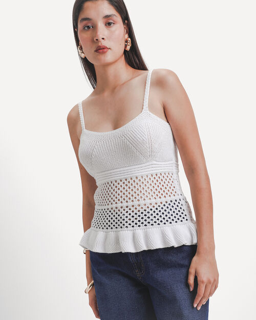 Top Blanco Eyelet