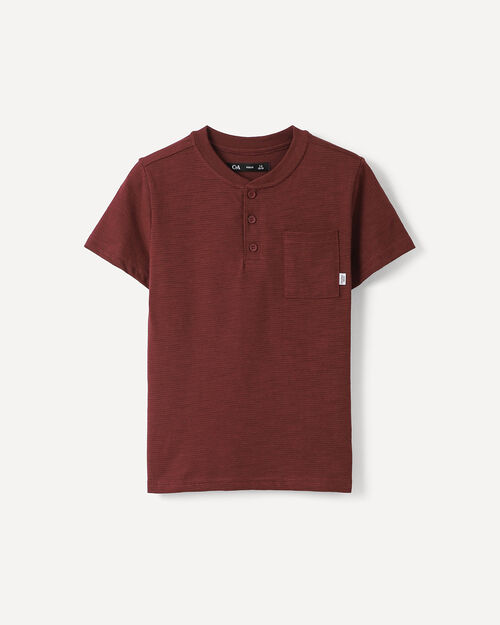 Playera Henley Roja