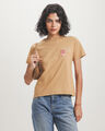 Playera Beige Estampada,ARENA