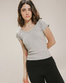 Crop Top Tejido Suave,GRIS PERLA