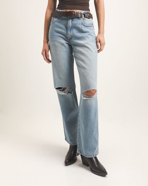 Jeans Fit Straight Azul