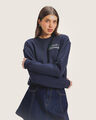 Sudadera Cerrada Fit Boxy,AZUL MARINO