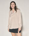 Camisa Negra Satinada,BEIGE